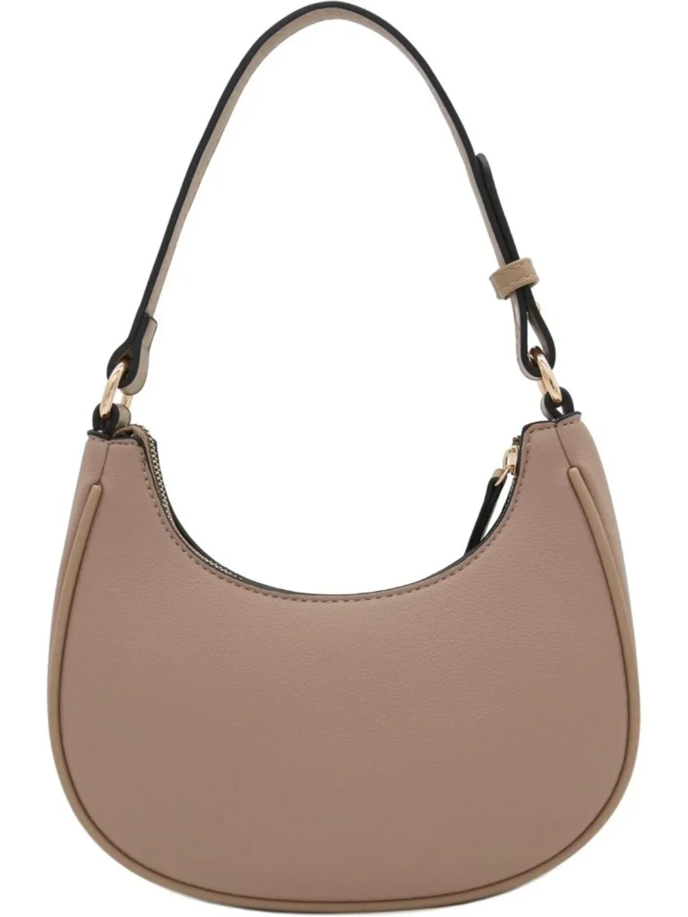 Women Taupe Small Crescent For Trendy Underarm Purse Zipper Shoulder Bag